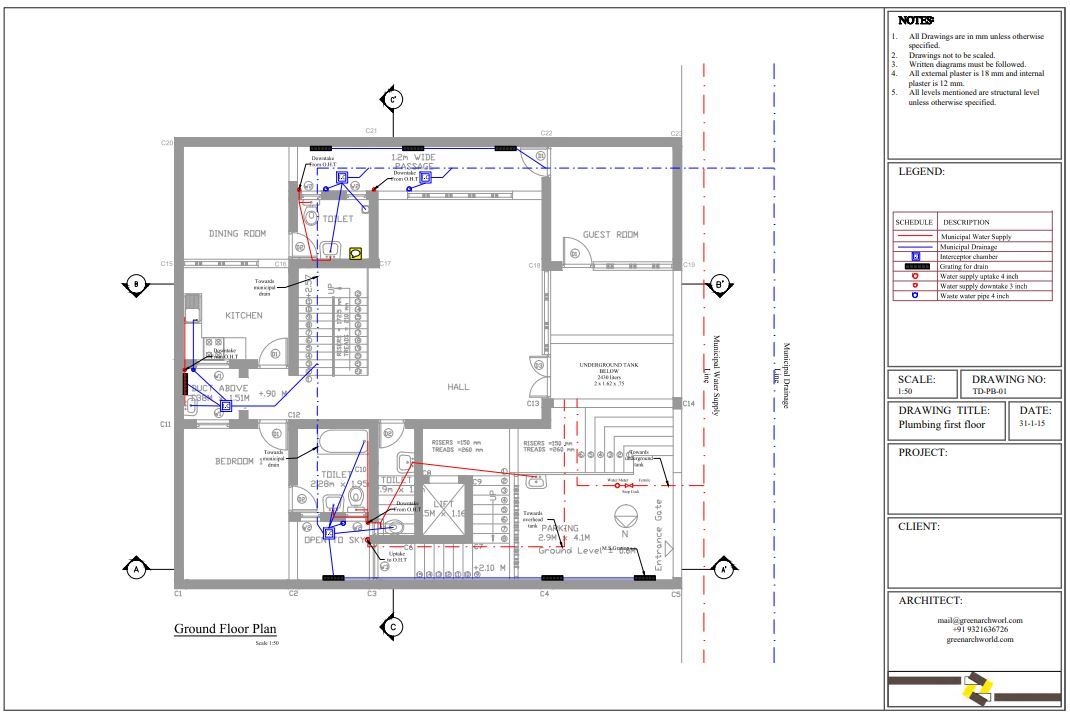 Floor Plans - sample drawings plumbing intent drawing