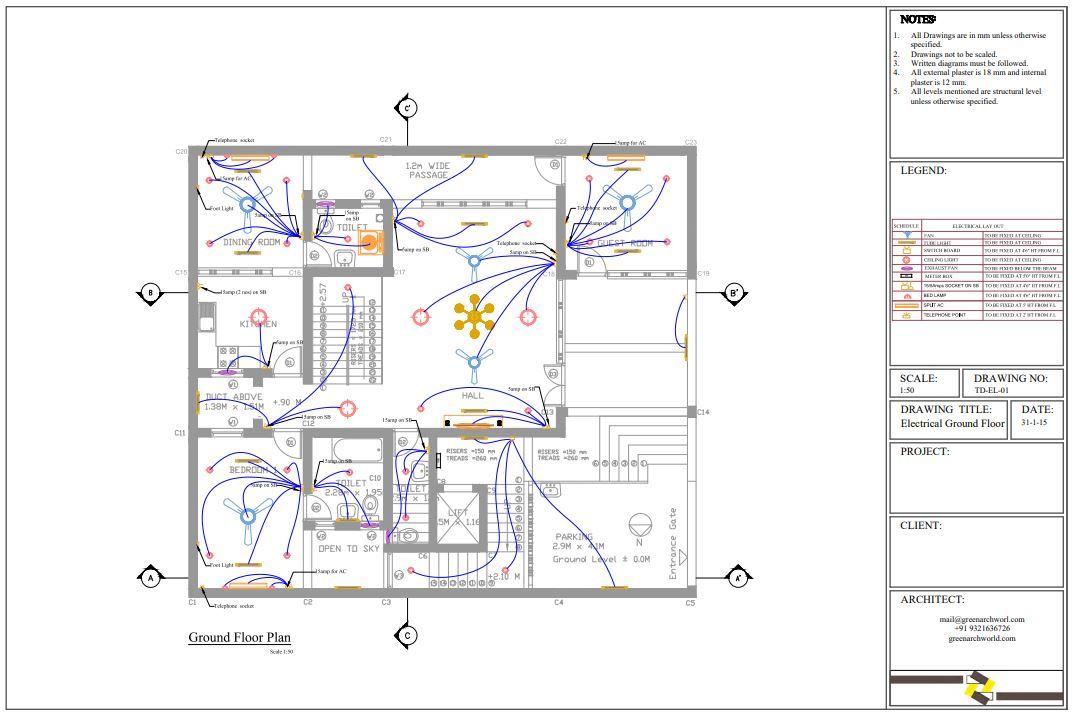 Floor Plans - sample drawings electrical intent drawing
