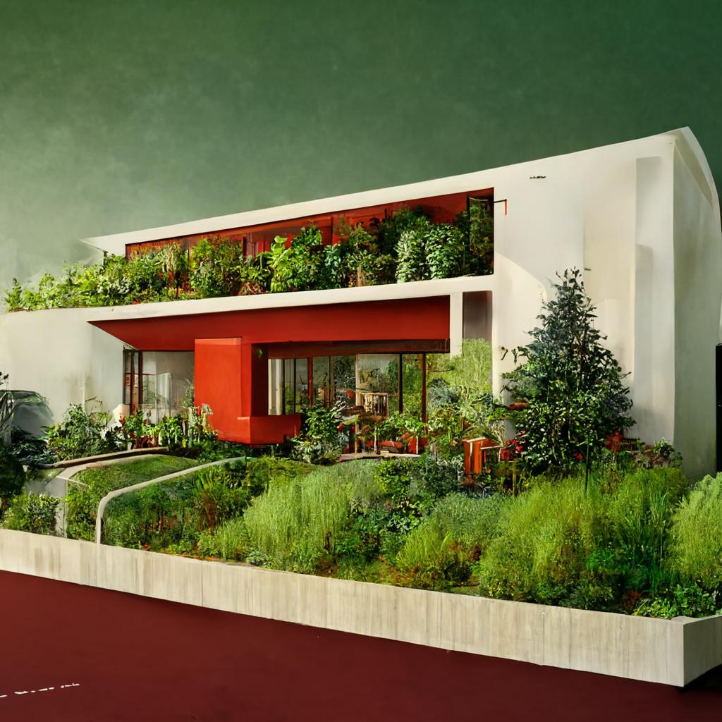 residential villa surrounded by plants shrubs and creeper 1