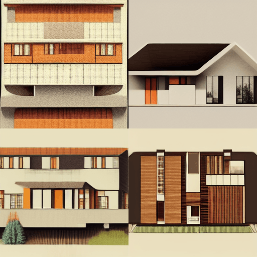 Elevations of few buildings