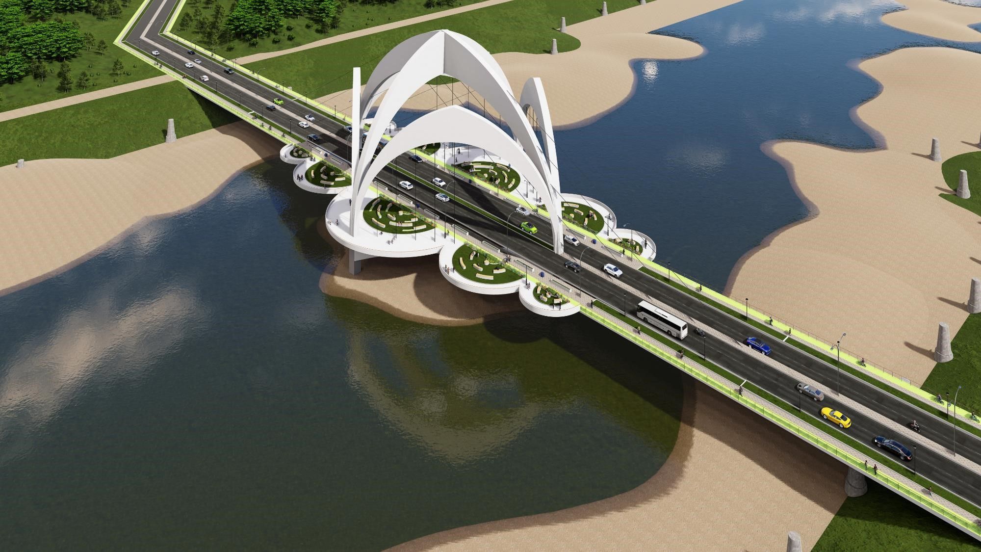 Bridge design 3d perspective
