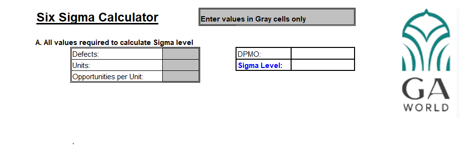Six Sigma Calculator – Excel Tool for Process Quality Analysis
