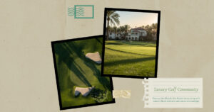 Cover image for golf-based residential developments article featuring a luxury golf course community